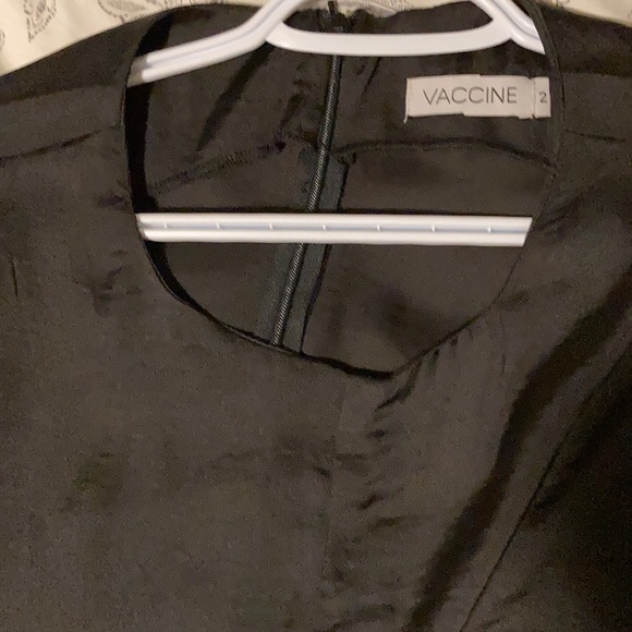 Black, Satin-Finish Long Tunic, Size 2 - Picture 3 of 7